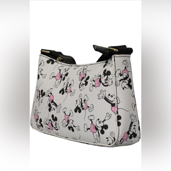 Disney Mickey Mouse Women's White Handbag With Removable Coin Purse - Picture 2 of 15